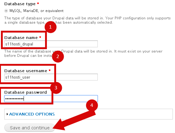 Настройка подключения к базе